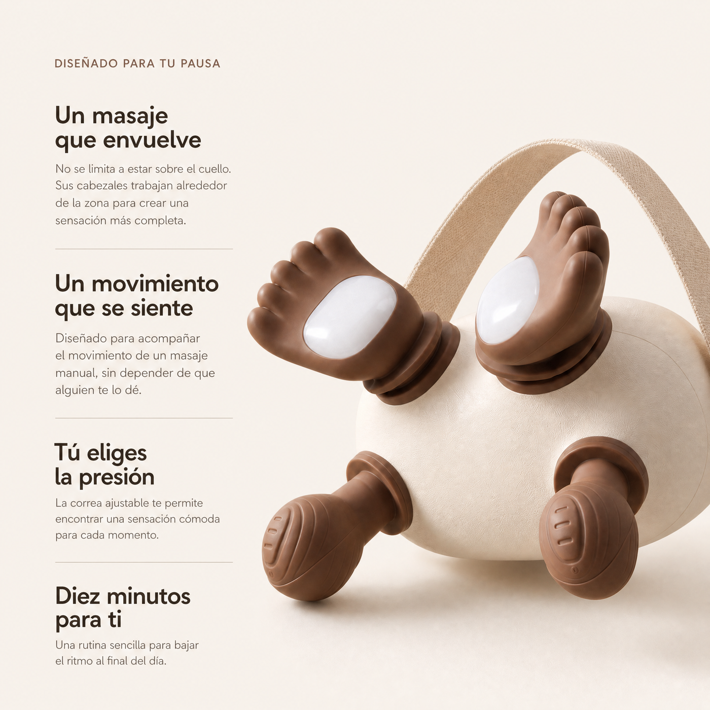 Masajeador Cervical Efecto Manos Reales